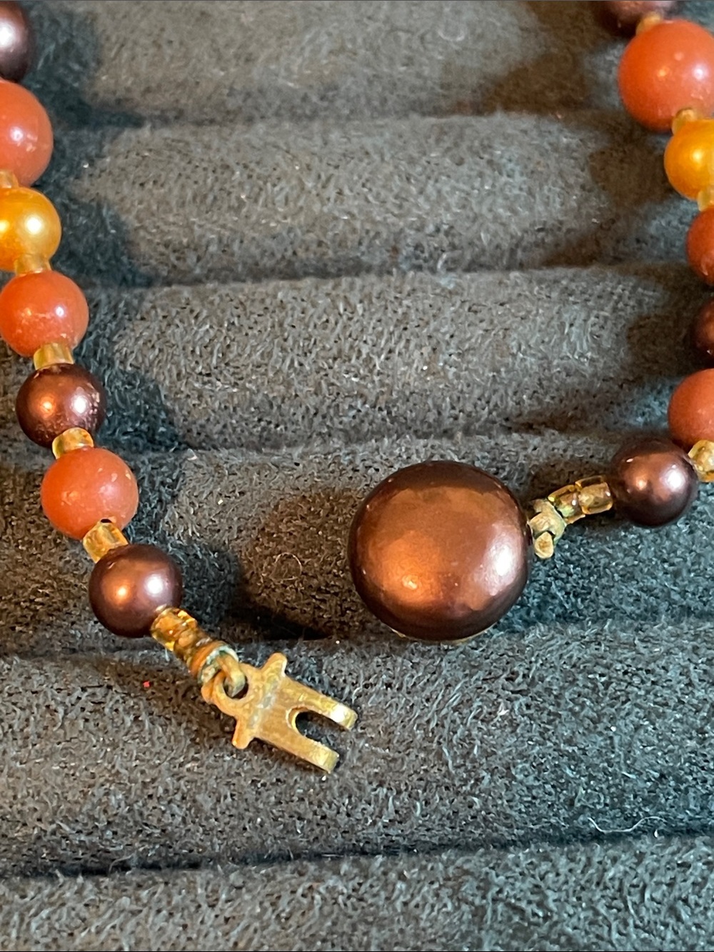 1960’s Japan Multi-Colored Beaded Tassel Necklace & Clip-On Earring Set - Picture 8 of 9